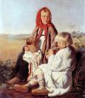ПЛАХОВ, Лавр. Крестьянские дети в поле. 1860-е гг. 