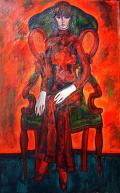 МЕССЕРЕР, Борис. Красный портрет Беллы. 1974-1980 гг. 