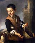 МУРИЛЬО, Бартоломе. Мальчик с собакой. 1655-1660 гг. 