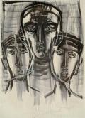 АБЕДИН, Зейнул. Untitled - The three faces. 1968 г. 