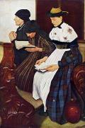 ЛЕЙБЛЬ, Вильгельм. Три женщины в церкви. 1881 г. 