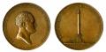 УТКИН, Павел. Медаль в память открытия Александровской колонны в Санкт-Петербурге. 1834 г. 