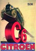 ЛУИС, Пьер. Affiche pour la Citroen C6. 1928 г. 