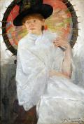БОЗНАНСКАЯ, Ольга. Женщина с японским зонтиком. 1886 г. 