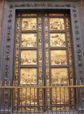 ГИБЕРТИ, Лоренцо. Восточные (т. н. "Райские") двери баптистерия во Флоренции. Позолоченная бронза. 1425-1452  Италия. 