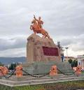 ЧОЙМБОЛ, Сономын. Памятник Сухэ-Батору в Улан-Баторе. Искусственный гранит.  Монголия. 1946 г. 