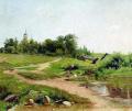 МАКОВСКИЙ, Александр. Сельский пейзаж. 1890-е гг. 