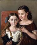 МАЗЕР, Карл. Сигрид и Анна Мазер, племянницы художника. 1858 г. 