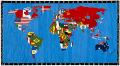 БОЭТТИ, Алигьеро. Карта мира. 1989 г. 