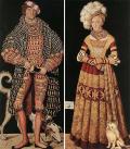 КРАНАХ, Лукас Старший. Саксонский герцог Генрих Благочестивый и его жена Катарина Мекленбургская. 1514 г. 