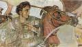 Александр Македонский в битве при Иссе с Дарием III. II век до н. э., мозаика.  Неаполь. Италия. 