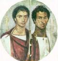 Портрет братьев из Фаюма. II век. Энкаустика. 