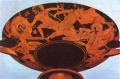 Бриг. Килик с изображением борьбы богов с гигантами. 490 г. до н. э. 