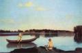 СОРОКА, Григорий. Рыбаки. Вид на озеро Молдино. 1840-е гг. 