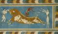 Игры с быком. Фреска из Кносского дворца. Около 1500 г. до н. э.  Крит. 