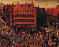 Рыночная площадь в Антверпене. Конец XVI в. Фрагмент. 