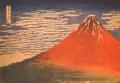 ХОКУСАЙ, Кацусика. Гора Фудзи в ясную погоду. Цветная ксилография. 