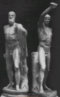 КРИТИЙ. Тираноубийцы Гармодий и Аристогитон. 477 г. до н. э., бронза. 